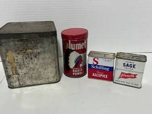 lot 80 image: 4 Vintage Tins Lipton Sage