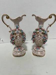 lot 82 image: 2 Lefton China Ewer Pitcher