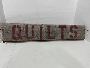 lot 90 image: 2 Ft. Barnwood Quilts Sign