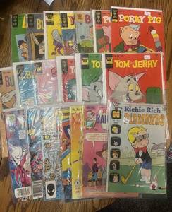 lot 101 image: #5 Lot of 20 Vintage Comic Books Porky Pig, Bugs Bunny, Tom and Jerry, Groo the Wanderer, Richie Rich
