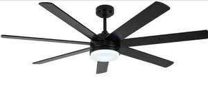 lot 123 image: Ceiling Fan 62 with Lights Black $139.99 Retail - Brand New