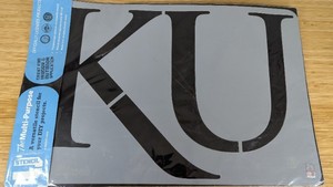 lot 135 image: Kansas University Jayhawks Letter Stencils - Brand New