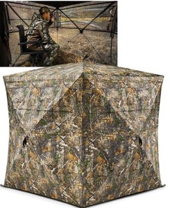 lot 136 image: Tidewe Hunting Blind 270 Degree See Through with Carrying Bag Pop Up $129.99 Retail - Brand New