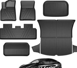 lot 140 image: Floor Mats for Tesla Y 2020-2023 8pc $99.99 Retail - Brand New
