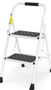 lot 144 image: HB Tower 2 Step Ladder White $42.99 Retail - Brand New
