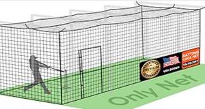 lot 158 image: Baseball Batting Cage Net 35ft x 10ft x 10ft $249.99 Retail - Brand New