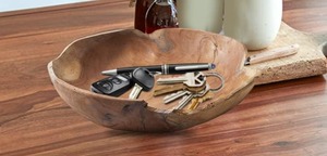 lot 165 image: Exotic Bali Bowl Wooden Center Piece $48.99 Retail - Brand New