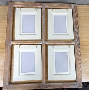 lot 167 image: Rustic 4 Photo Swinging Frame $44.99 Retail - Brand New