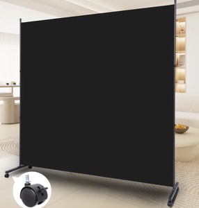 lot 205 image: Room Divider Panel Black 71 W $39.99 Retail - Brand New