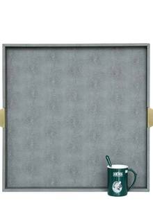 lot 207 image: Gray Coffee Table Tray 24 with Handles $79.99 Retail - Brand New