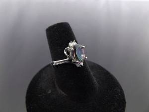 lot 57 image: .925 Sterling Silver Mystic Quartz Crystal Ring Size 6.25
