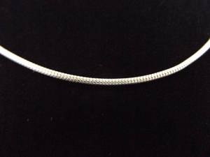 lot 49 image: .925 Sterling Silver 18.25 Thicker Round Cable Snake Chain Necklace