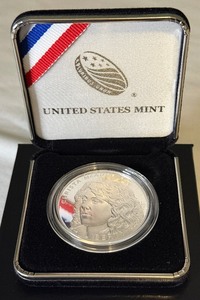 lot 19 image: 2021 P-Christa McAuliffe Proof SILVER Dollar - original package with COA