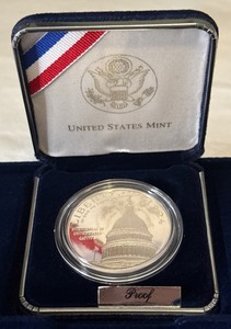 lot 40 image: 1994 S-US Capitol Proof SILVER Dolllar - original package with COA