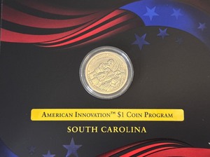 lot 70 image: 2020 S-American Innovations - $1 Coin REVERSE Proof - South Carolina - original package with COA