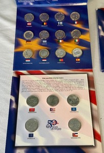 lot 89 image: 2002 The 50 State Quarters and Euro Coin Collection - 17 coins (12 euros5 quarters) - original package with COA