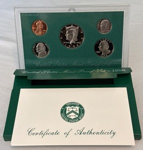 lot 118 image: 1996 Proof Set (5 coins) - original package with COA