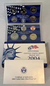 lot 126 image: 2004 Proof Set (11 coins) - original package with COA