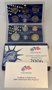 lot 128 image: 2006 Proof Set (10 coins) - original package with COA