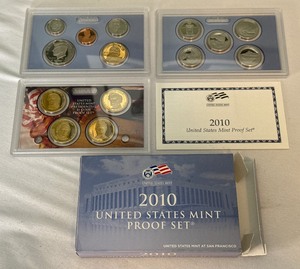 lot 130 image: 2010 Proof Set (14 coins) - original package with COA
