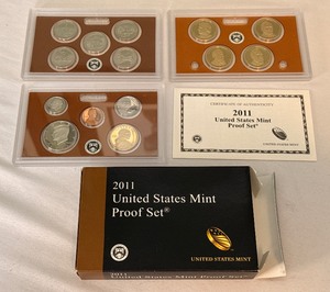 lot 131 image: 2011 Proof Set (14 coins) - original package with COA