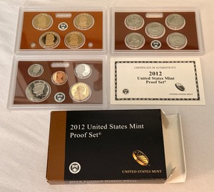 lot 132 image: 2012 Proof Set (14 coins) - original package with COA