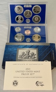 lot 135 image: 2023 Proof Set (10 coins) - original package with COA