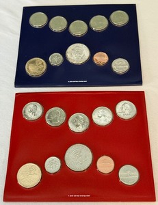 lot 144 image: P&D Two (2) 2020 US Mint Uncirculated Coin Sets (20 Coins) - original govt package (OGP)