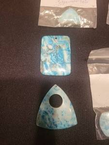 lot 2J image: Collection of Larimar Stones and Beads for Jewelry Making