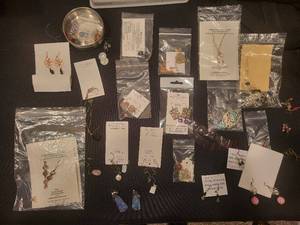 lot 6J image: Collection of Handcrafted Sterling Silver and Gemstone Jewelry, Earrings and Necklaces