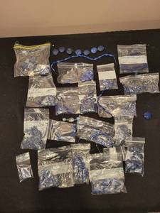 lot 12J image: Collection of Lapis Lazuli Gemstone Beads and Cabochons Assorted Shapes
