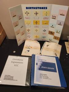 lot 132J image: Gemstone Jewelry Sample Collection and Birthstone Display Boards
