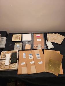 lot 134J image: Jewelry Making Sheets and Metalsmithing Material Lot with Tools and Tiles
