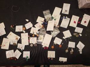 lot 153J image: Collection of Artisan Gemstone Earrings Assorted Styles