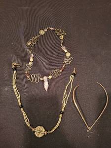lot 161J image: Set of 3 Artisan Necklaces with Wirework and Beads