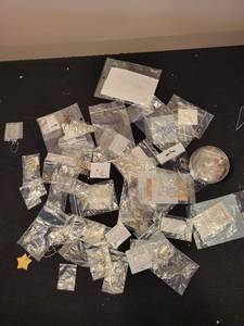 lot 162J image: Lot of Mixed Silver and Metal Jewelry Findings and Components