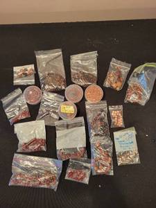 lot 163J image: Collection of Assorted Agate and Stone Beads in Various Sizes and Colors