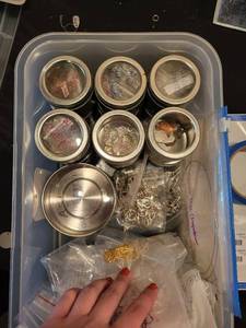 lot 171J image: Collection of Mixed Silver and Gold Jewelry Findings and Components