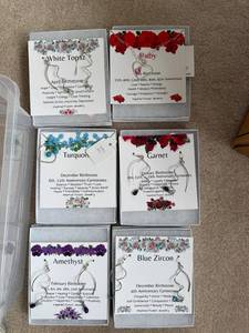 lot 44J image: Set of 6 Birthstone-Themed Earrings by Infused Fusion Jewelry