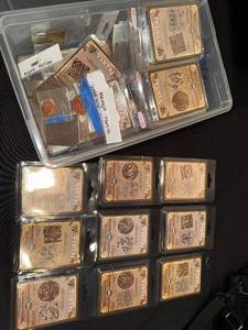 lot 94J image: Vintaj BigKick Embossing Machine with Large Lot of DecoEmboss and DecoEtch Dies