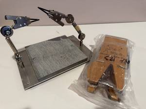 lot 119J image: GRS Soldering Jig with Base and E-Z Hold Jewelers Saw Vise Set