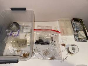 lot 142J image: Assorted Jewelry Making Supplies and Findings Lot