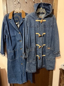 lot 76C image: Lauren Jeans Co. Ralph Lauren and Lee Denim Coats - Duster Style & Hooded Duffle