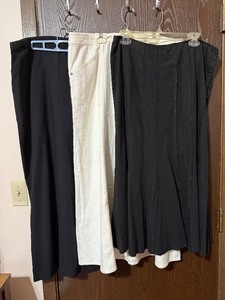 lot 17C image: DKNY Black Midi Skirt - Size 14 Sigrid Olsen White Linen Skirt - Size 14 Balia Collection Black Skirt  - Size 14