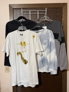 lot 19C image: Lot of 4 Womens Knit Tops - Hanes Sport, Screen Stars Best, EtcyNew, Pretty Garden