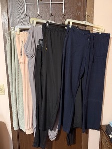 lot 91C image: Jennifer Lopez, Velvet Heart Lounge Pants & Express Tricot, Just Living, H&M,  - Assorted Colors (lot of 6)
