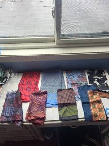 lot 257C image: Silk Scarves - Assorted Prints (100% Silk, Hand Rolled Edges, Made in Japan)