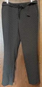 lot 3C image: Tommy Hilfiger Polka Dot Pants - Size 8, Black