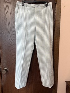 lot 4C image: Nine West Gingham Pants - Light Blue Check Size 12