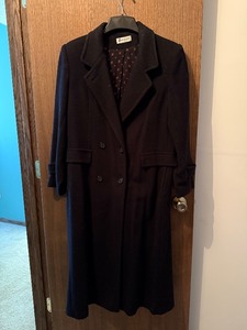 lot 376C image: basement bedroom closet - Forecaster of Boston Coat - Long Black Double-Breasted, Size 1112